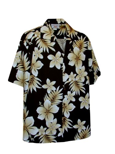 Pacific Legend Mens S to 4X Colossal Plumeria Hibiscus Shirt